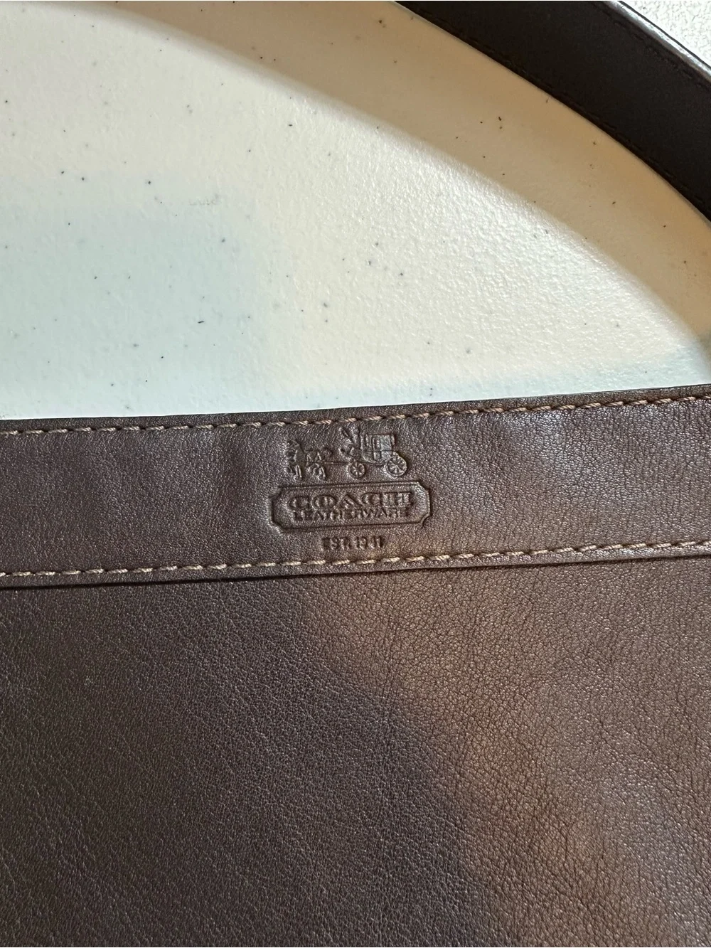 COACH Zoe Y2K Vintage Small Mini Hobo Shoulder Bag Purse Brown Leather